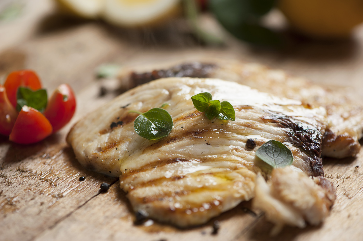 Dandenong Market — Grilled swordfish with fresh mango and red onion salsa