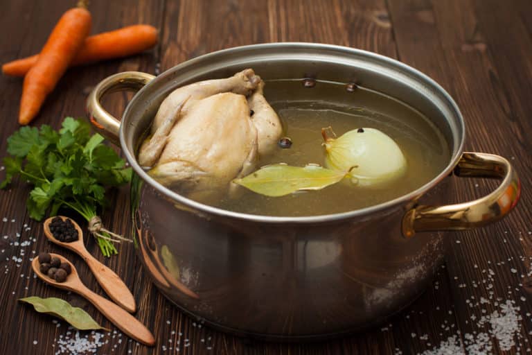 reusing food scraps chicken and vegetable broth