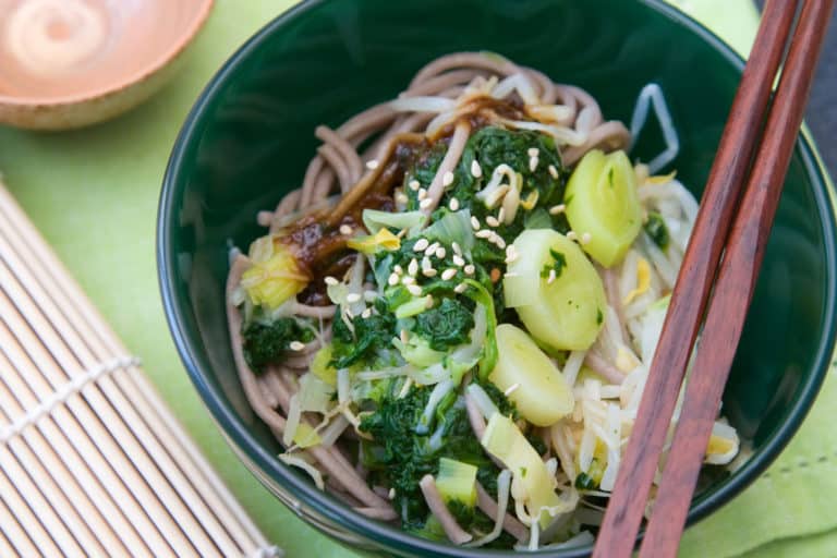 Cold soba noodle salad