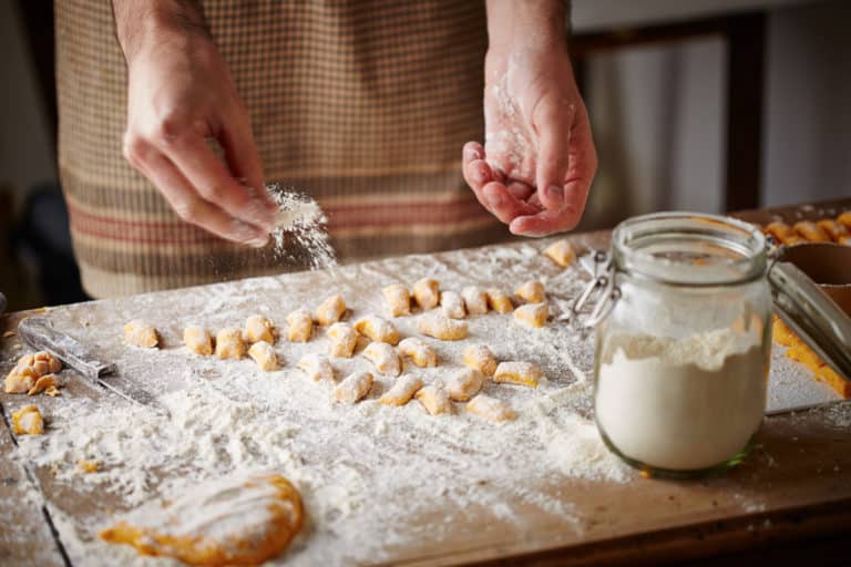 Coriander pesto gnocchi