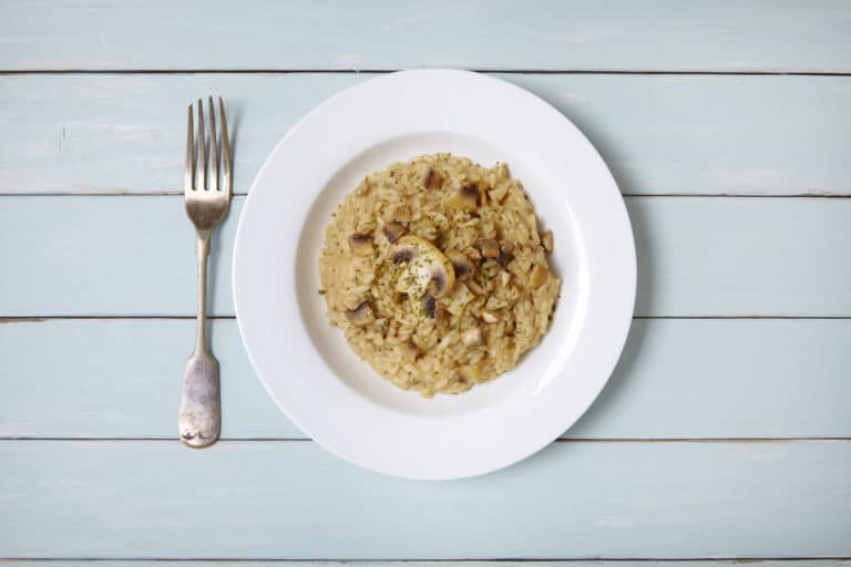 Field mushroom risotto