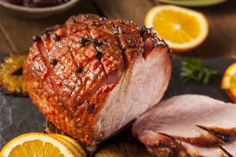 Roast Christmas ham