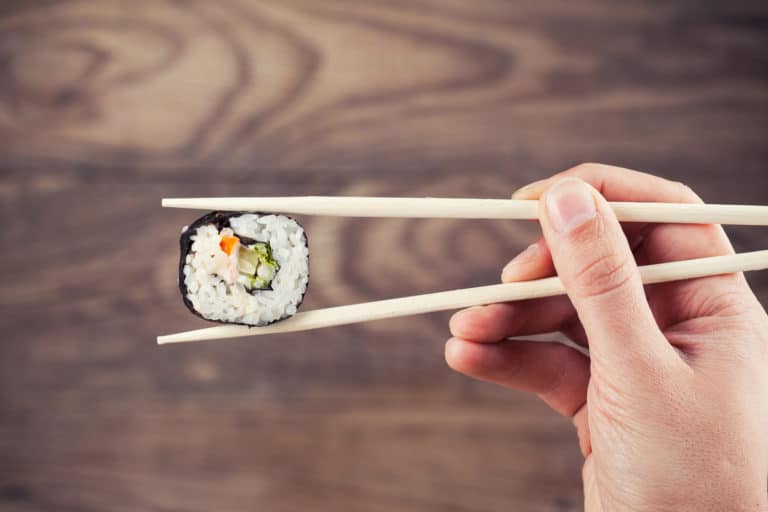 salmon & avocado sushi