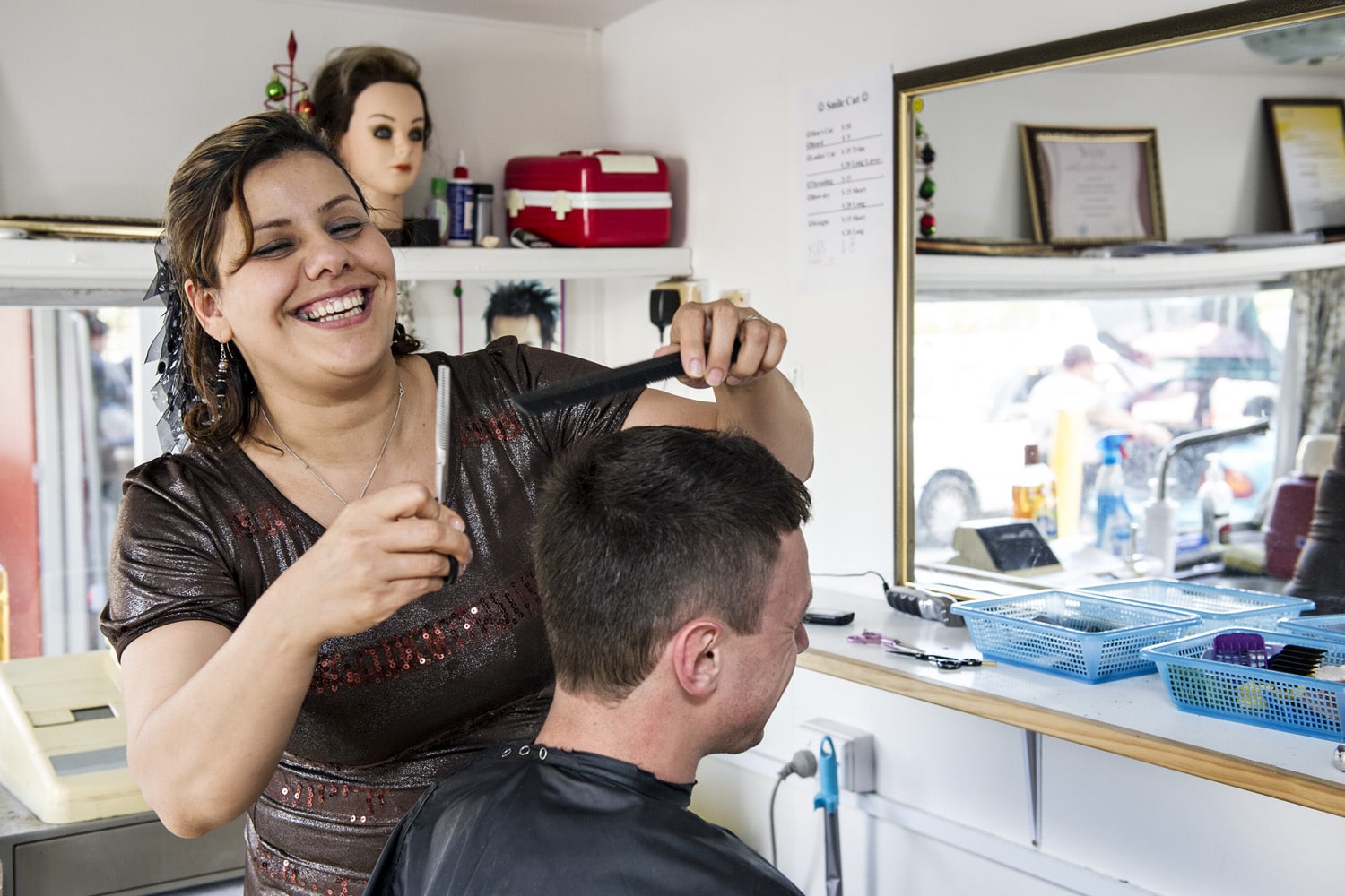 private haircuts for Muslim women.